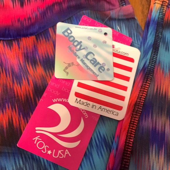 NWT KOS USA Colorful Cropped‎ Style Leggings Size Small - Picture 2 of 4